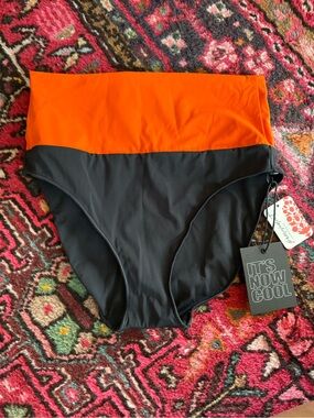 NWT It's Now Cool Women's Swim Bottom - Black & Orange free people movement